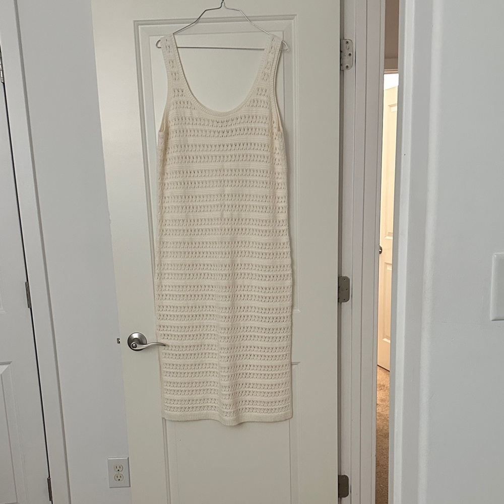 Old Navy Cream Midi Dress
